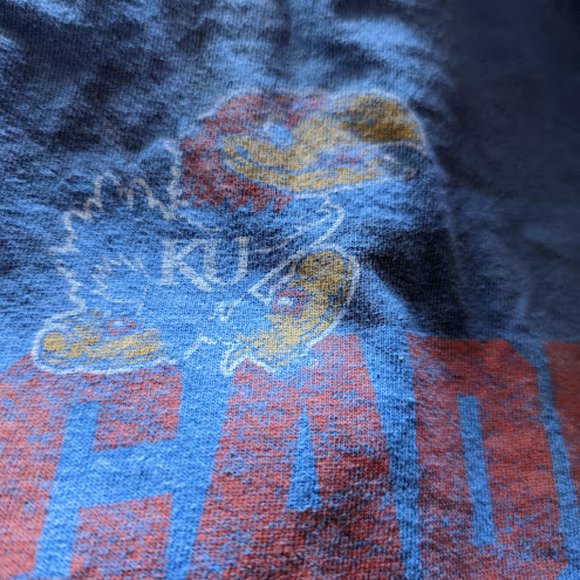 KU Kansas University Decade of Dominance Jayhawk Shirt - Picture 6 of 7